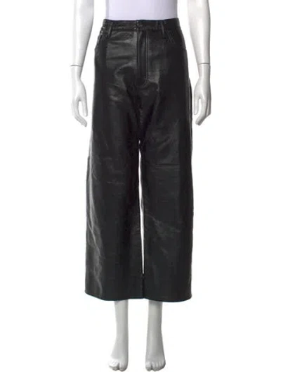 Pre-owned Agolde Wide Leg Pants In Black