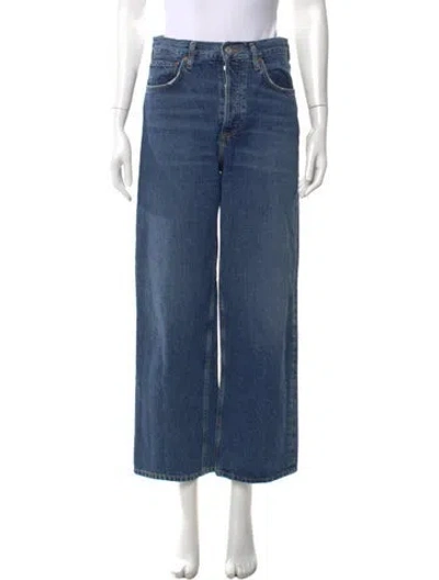 Pre-owned Agolde Wide Leg Pants In Blue