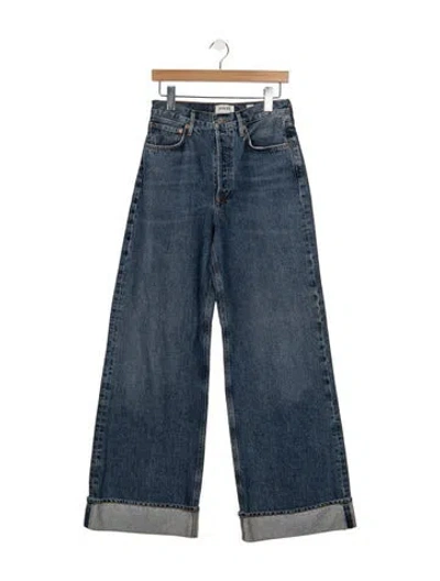 Pre-owned Agolde Wide Leg Pants In Blue