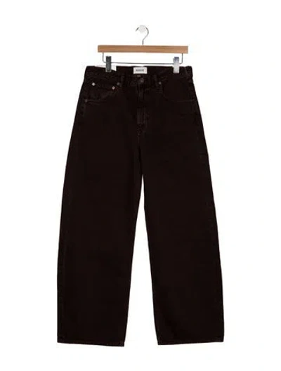 Pre-owned Agolde Wide Leg Pants In Burgundy