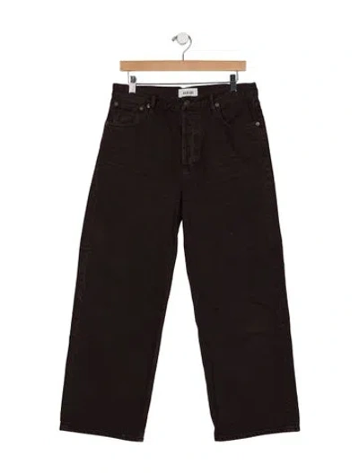 Pre-owned Agolde Wide Leg Pants In Burgundy