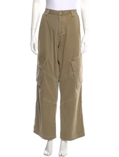 Pre-owned Agolde Wide Leg Pants In Green