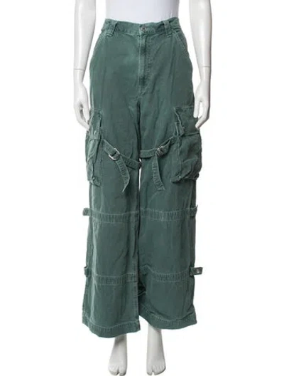Pre-owned Agolde Wide Leg Pants In Green