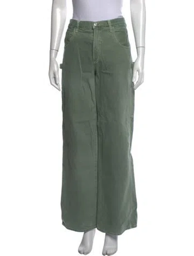 Pre-owned Agolde Wide Leg Pants In Green