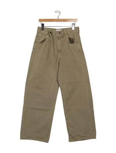 Pre-owned Agolde Wide Leg Pants In Green