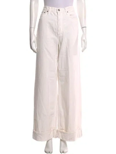 Pre-owned Agolde Wide Leg Pants In Neutral