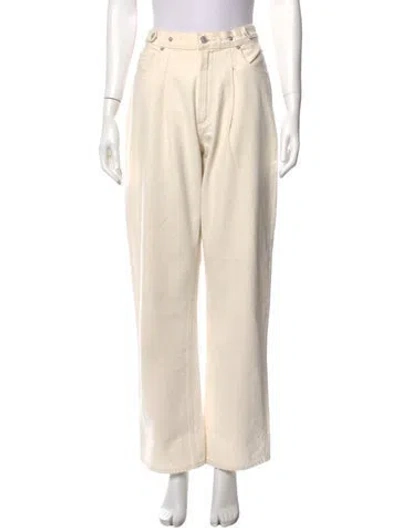 Pre-owned Agolde Wide Leg Pants In Neutral