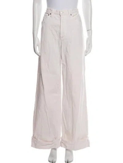 Pre-owned Agolde Wide Leg Pants In Neutral