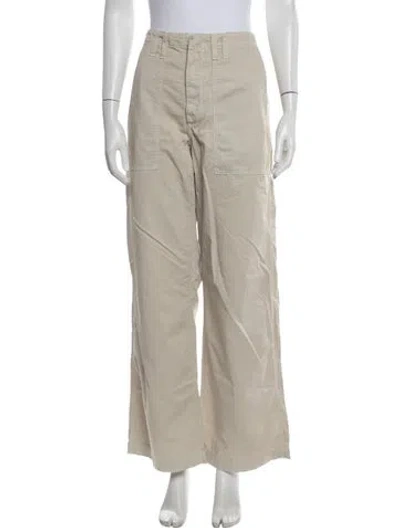 Pre-owned Agolde Wide Leg Pants In Neutrals