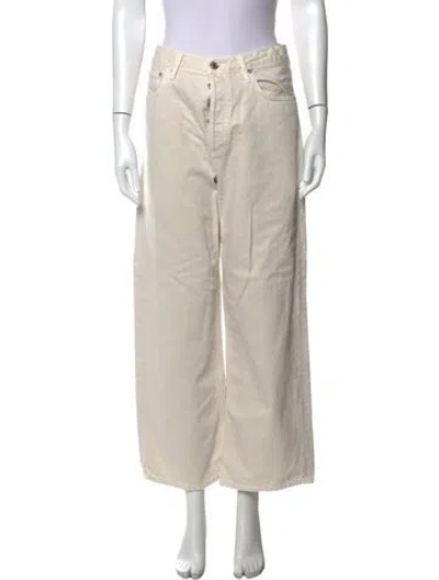 Pre-owned Agolde Wide Leg Pants In Neutrals