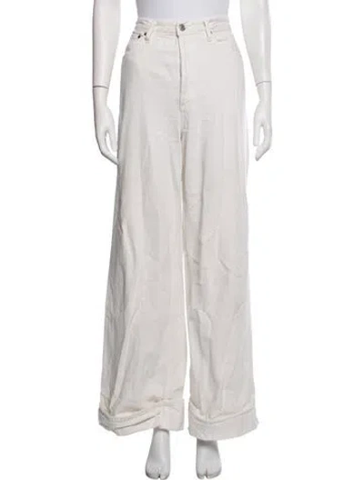 Pre-owned Agolde Wide Leg Pants In Neutrals