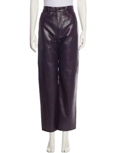 Pre-owned Agolde Wide Leg Pants In Purple