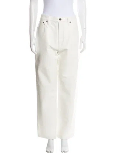 Pre-owned Agolde Wide Leg Pants In White