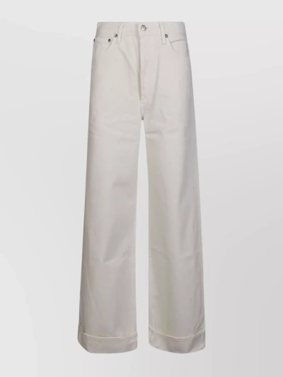 AGOLDE WIDE LEG TROUSERS WITH BELT LOOPS AND POCKETS