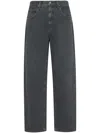 Agolde Wide-leg Trousers With Vintage Finish In Black