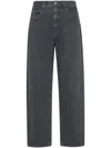 Agolde Wide-leg Trousers With Vintage Finish In Gray