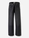 Agolde Buttoned Straight-leg Jeans In Blue