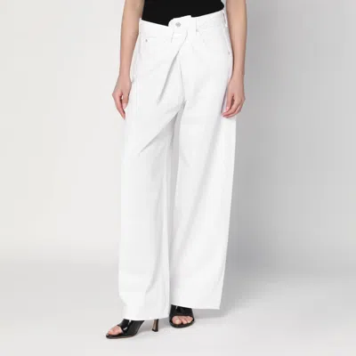 AGOLDE AGOLDE WIDE VANA FOLD WHITE JEANS