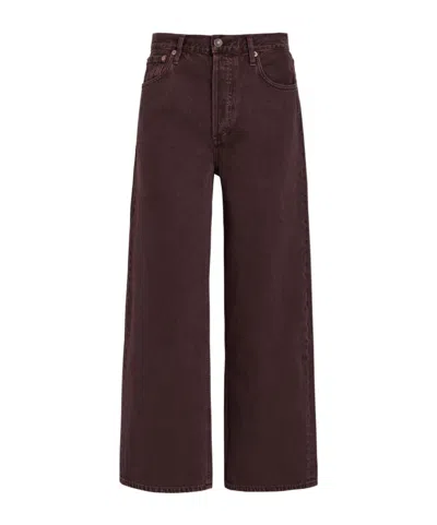 Agolde Wide-leg Jeans In Black