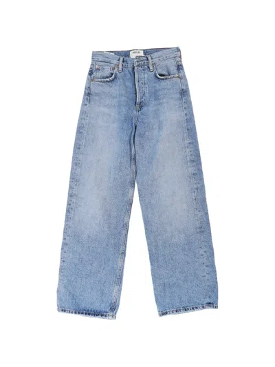 Pre-owned Agolde Wide-leg Jeans In Blue
