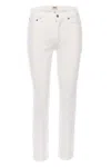AGOLDE WILLOW MID RISE SLIM CROP JEANS IN SOUR CREAM