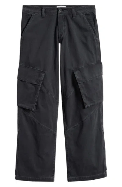 Agolde Wilson Wide Leg Cargo Jeans In Vintage Black