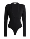 Agolde Zena Jersey Bodysuit In Black