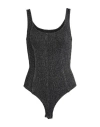Agolde Woman Bodysuit Black Size S Rayon, Polyester, Elastane In Black