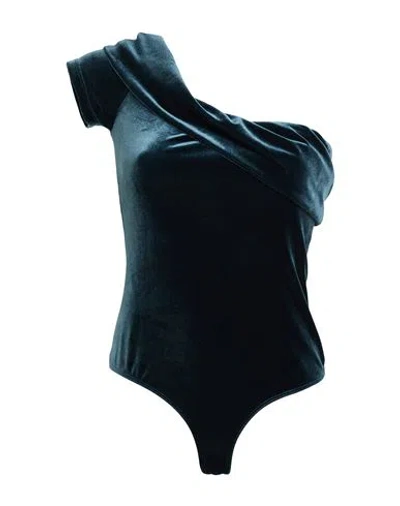 Agolde Woman Bodysuit Deep Teal Size L Polyester, Elastane In Green