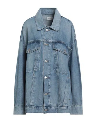 Agolde Woman Denim Outerwear Blue Size L Cotton, Recycled Cotton