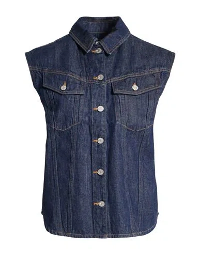 Agolde Woman Denim Outerwear Blue Size L Organic Cotton