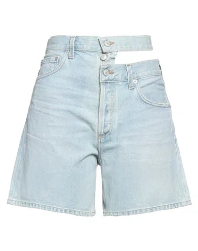 Agolde Woman Denim Shorts Blue Size 28 Cotton