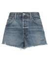 Agolde Woman Denim Shorts Blue Size 28 Cotton In Blue