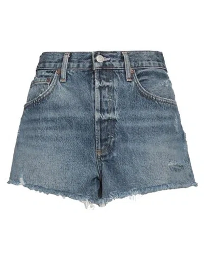 Agolde Woman Denim Shorts Blue Size 28 Cotton