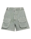 Agolde Woman Denim Shorts Sage Green Size 29 Organic Cotton