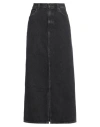 Agolde Leif Longline Denim Skirt In Black