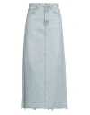 Agolde Hilla Mid-rise Back-slit Maxi Skirt In Practice In Blue