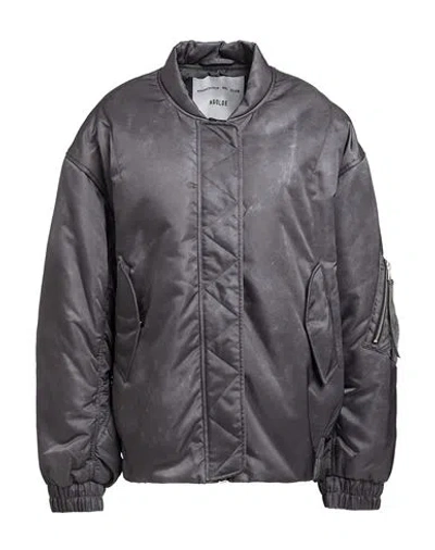 Agolde Woman Jacket Charcoal Size M Recycled Polyamide, Polyester, Recycled Polyester In Grey