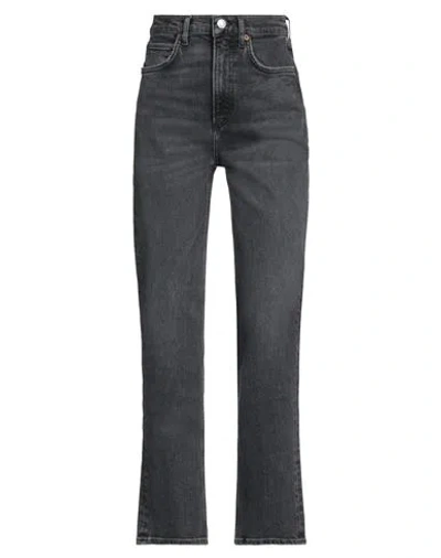 Agolde Woman Jeans Black Size 28 Cotton, Elastane