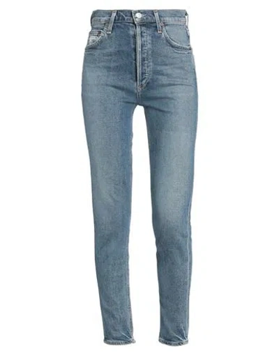 Agolde Woman Jeans Blue Size 23 Cotton, Recycled Cotton, Polyester, Elastane