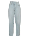 Agolde Luna Pieced High Waist Raw Hem Barrel Jeans In Blue