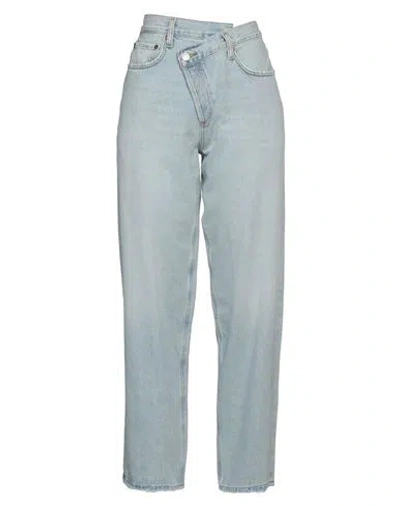 AGOLDE AGOLDE WOMAN JEANS BLUE SIZE 26 RECYCLED COTTON