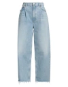 Agolde Riley Cropped Straight-leg Jeans In Blue