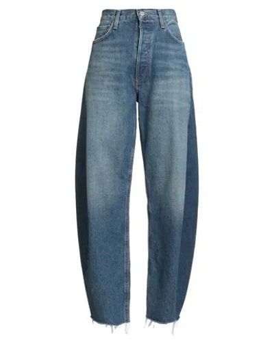 AGOLDE AGOLDE WOMAN JEANS BLUE SIZE 29 RECYCLED COTTON, LYOCELL, POST-CONSUMER RECYCLED COTTON