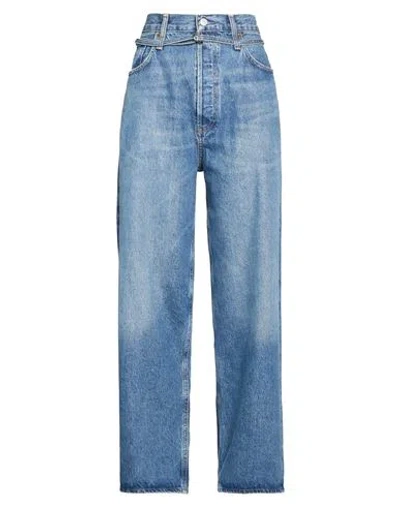 Agolde Woman Jeans Blue Size 30 Recycled Cotton, Lyocell, Post-consumer Recycled Cotton