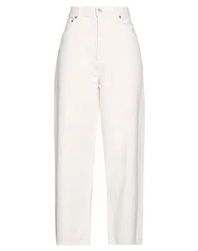 Agolde Woman Jeans Cream Size 31 Recycled Cotton In White