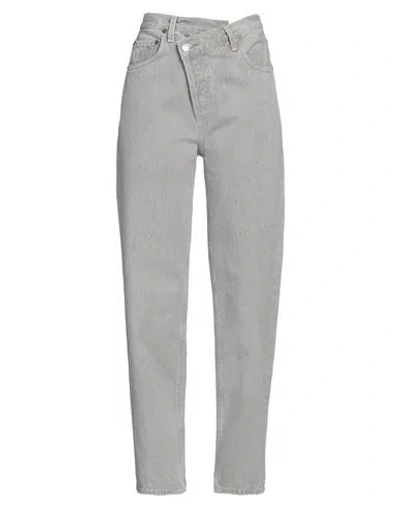 AGOLDE AGOLDE WOMAN JEANS GREY SIZE 30 ORGANIC COTTON