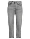 Agolde Woman Denim Pants Grey Size 29 Organic Cotton In Grey