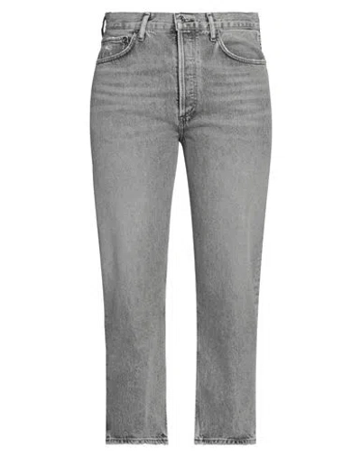 Agolde Woman Denim Pants Grey Size 29 Organic Cotton