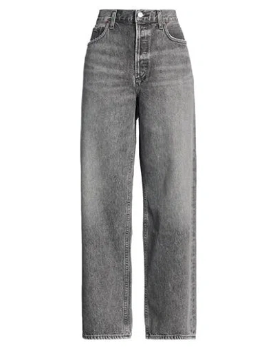 Agolde Woman Jeans Grey Size 29 Re-used Cotton In Gray